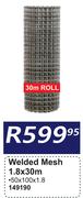 Welded Mesh 1.8 x 30m 149190