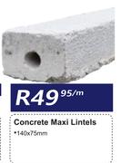 Concrete Maxi Lintels 140 x 75mm-Per m