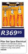 Ingco Plier Set 3Pce Electrical 160344