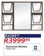 Aluminium Window 2400 x 1800