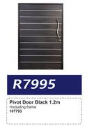 Pivot Door Black 1.2m 107793