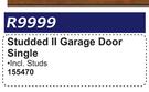 Studded II Garage Door Single 155470