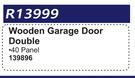 Wooden Garage Door Double 139896