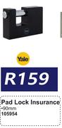 Yale Pad Lock Insurance 105954-90mm