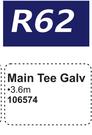Main Tee Galv 3.6m 106574