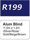 Alum Blind 1.0m x 1.2m