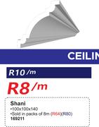 Ceiling Cornics Shani (8m) Pack 169211-100 x 100 x 140-Per m