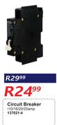 Circuit Breaker 10/16/20/25Amp 137021-4