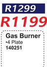 Gas Burner 4 Plate140251