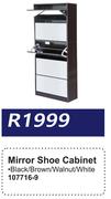 Mirror Shoe Cabinet 107716-9