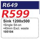 Sink 1200 X 500 105104