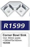 Corner Bowl Sink 163548