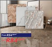Assorted Ceramic Tiles 400 x 400-Per Sqm