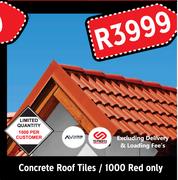 Concrete Roof Tiles/1000 Red Only