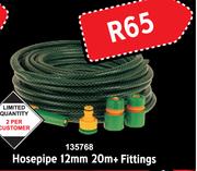 Hosepipe 12mm x 20m + Fittings
