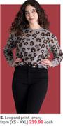 Leopard Print Jersey From (XS-XXL)-Each