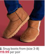 Snug Boots From (Size 3-8)-Per Pair