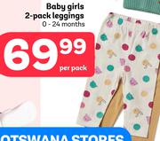 Baby Girls 2-Pack Leggings (0-24 Months)-Per Pack
