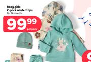 Baby Girls 2-Pack Winter Tops (0-24 Months)-Per Pack