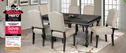 Hennessey Table + 6 Hennessey Dining Chairs