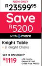 Knight Table + 8 Knight Chairs