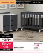 Clayton Baby Cot & Mattress 10308710