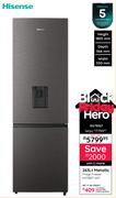 Hisense 263L Metallic Fridge/Freezer H370BIT-WD 10278367