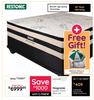 Restonic Magnolia Queen 152cm Base Set Plus Free Gift (Restonic Pillows & Umbrella Pack)