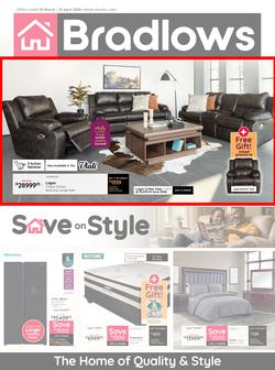 Bradlows : Save On Style (19 March - 15 April 2026), page 1