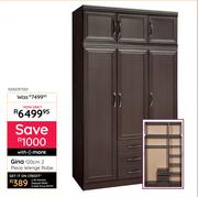 Steel & Rose Gina 120cm 2 Piece Wenge Robe 10065317001