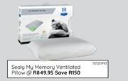Sealy My Memory Ventilated Pillow 10120993