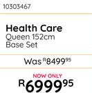 Cloud Nine Health Care Queen 152cm Base Set 10303467
