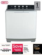 Defy 18Kg White Twin Tub DTT180 10064411