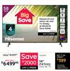 Hisense 58" (147cm) UHD 4K TV 10299191