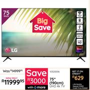 Samsung 75"(190cm) UHD 4K 10320006  