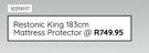 Restonic King 183cm Mattress Protector 10319117