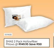 Sleepmasters 2 Pack Hollowfiber Pillows 10119630