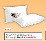 SMAS 2 Pack Hollowfiber Pillows 10119630