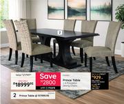 Prince Table + 6 Princeton Dining Chairs Combo