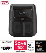 Special Defy 7.6L Digital Air Fryer DAF3376DB — m.guzzle.co.za