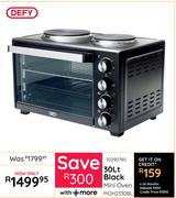 Defy 30L Black Mini Oven MOH2330BL