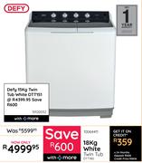Defy 15kg Twin Tub (White) DTT151 10120032