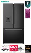 Hisense 575Ltr Black French Door Fridge H760FSB-WD 10291720