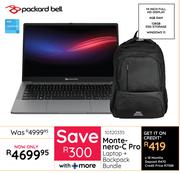 Packard Bell Monte Nero C Pro Laptop + Backpack Bundle