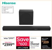 Hisense 3.1 Channel Soundbar HS3100 10298676