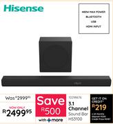 Hisense 3.1 Channel Sound Bar HS3100