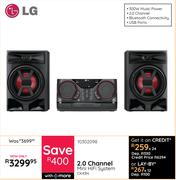 LG 2.0 Channel Mini HiFi System CK43N 10302098