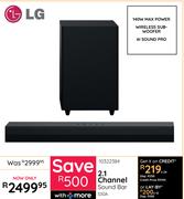 LG 2.1 Channel Soundbar S30A 10322384