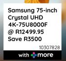 Samsung 75"(190cm) Crystal UHD 4k 75U8000F 10307828