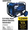 Gentech 9.0kVA Start Petrol Electric Generator 753524